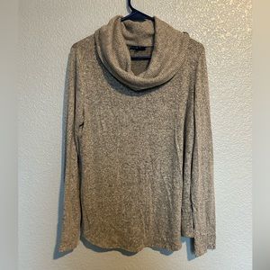 Gray turtleneck sweater